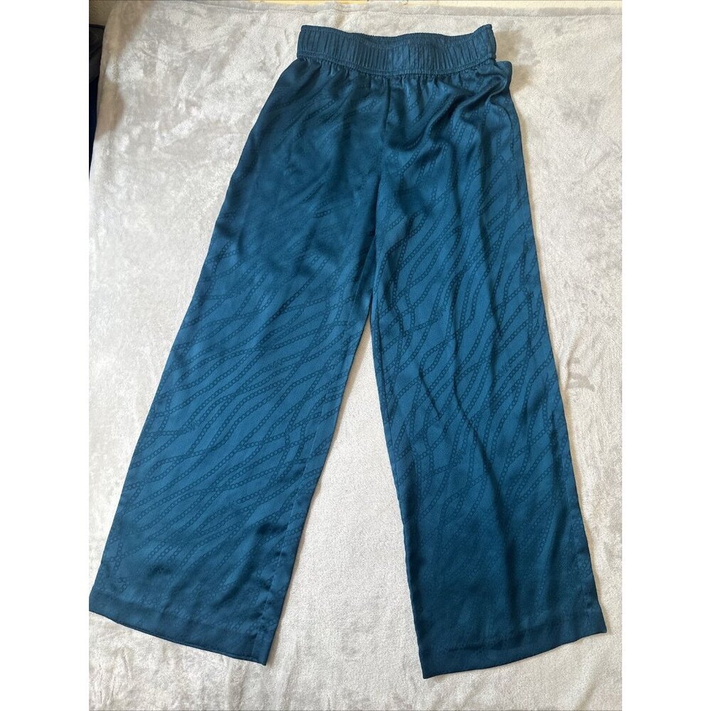 Women’s Michael Kors Pull on Pants Blue Teal Wide Leg Small